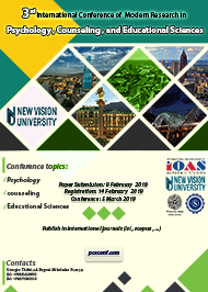 Call for Papers - 3rd International Conference of Modern Research in Psychology , Counseling , and Educational Sciences - Georgia Tbilisi