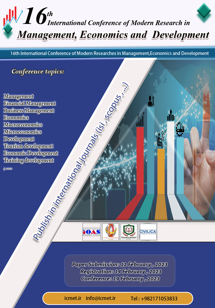 Call for Papers 16th International Conference of Modern Researches in Management,Economics and Development