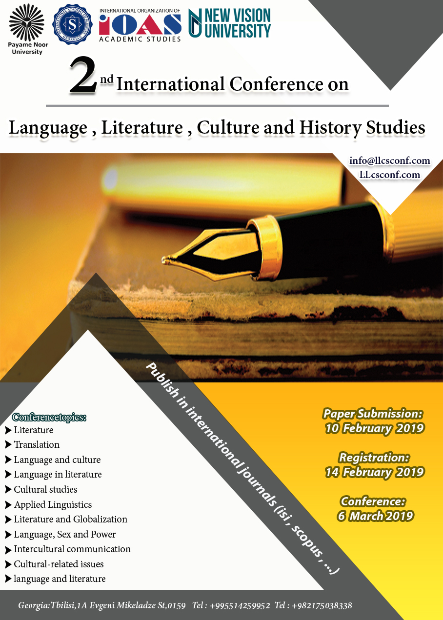Call for Papers - 2nd International Conference on Language , Literature , Culture and History Studies - Georgia Tbilisi
