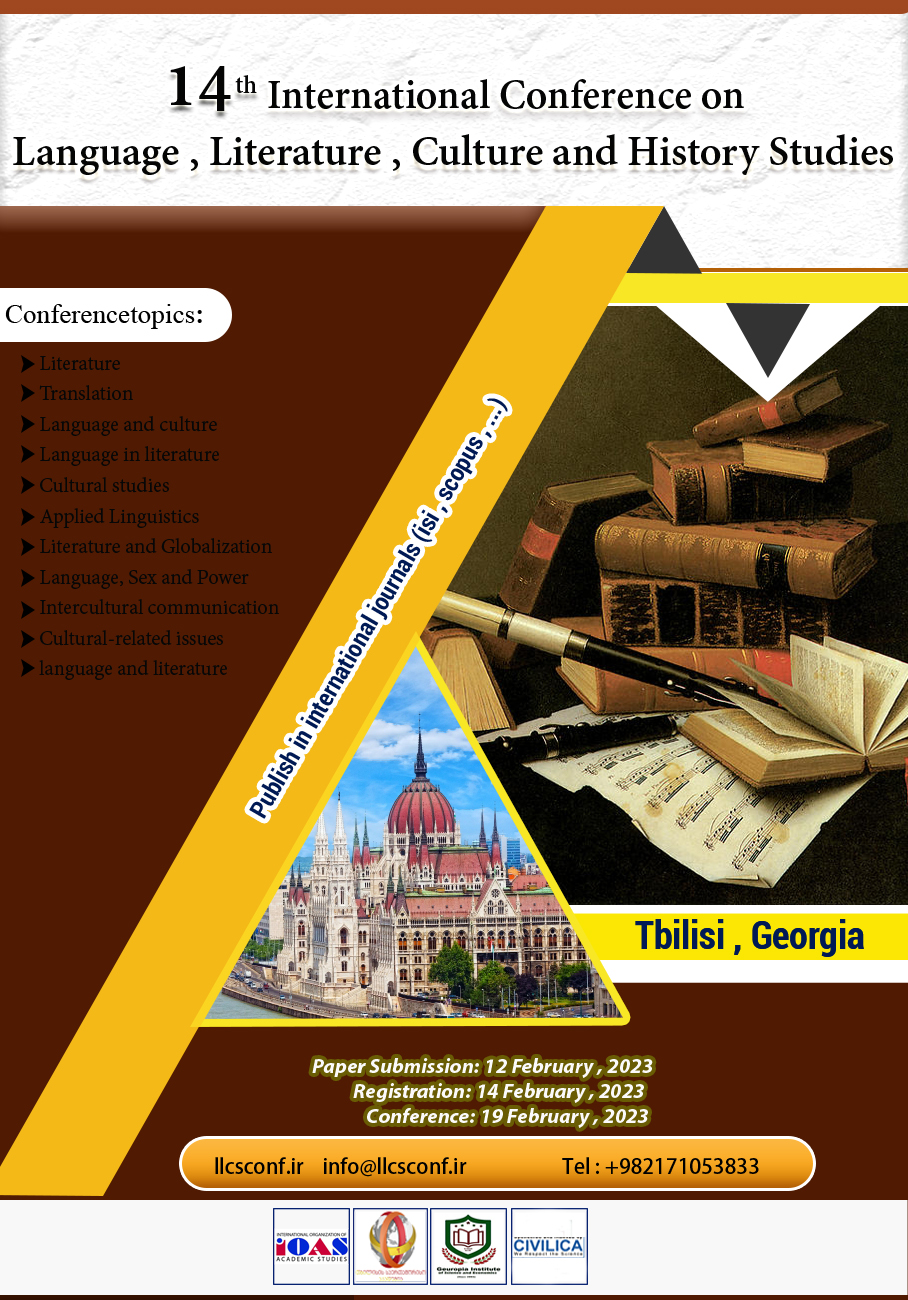 Call for Papers 14th International Conference on Language , Literature , Culture and History Studies